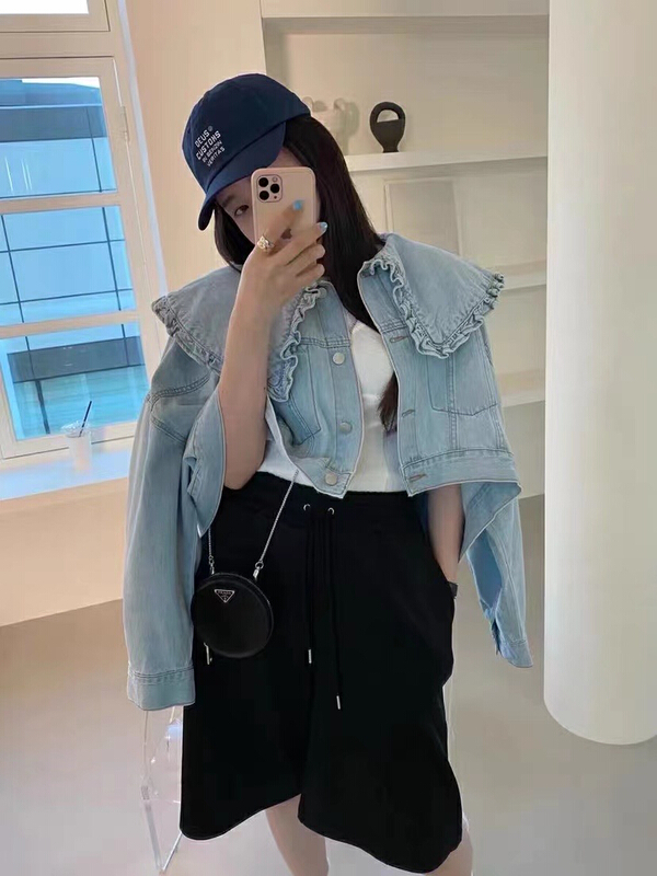 New year in early spring! [Dandan] Korean version large lapel short denim coat 783# LSW