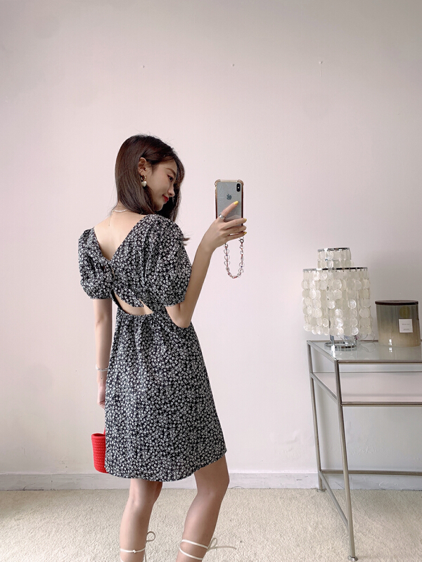 [Vanessa] design style backless bandage dress 6218# ozq