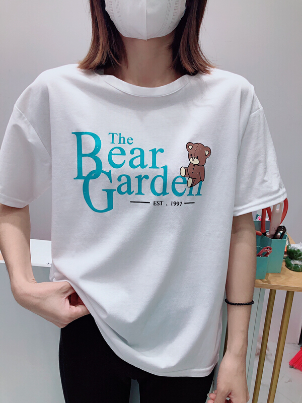 New in early summer! [three thousand gold] Korean alphabet printed short sleeve T-shirt 8031# ll