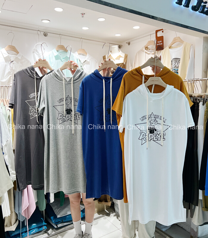 New year in early spring! [Yi Jia Yi] Korean cartoon leisure medium length dress 3307# cqw