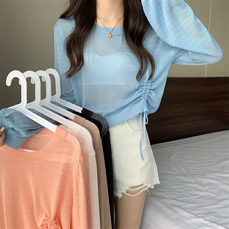 New in early summer! [f · P] design sense bandage Pullover Sweater 33032# HBx