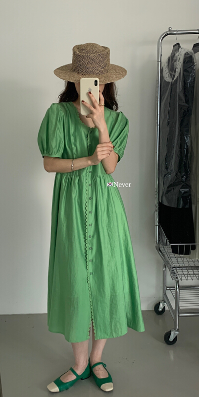 [Jin. C] French Style Lace Collar Dress jj156# XYY