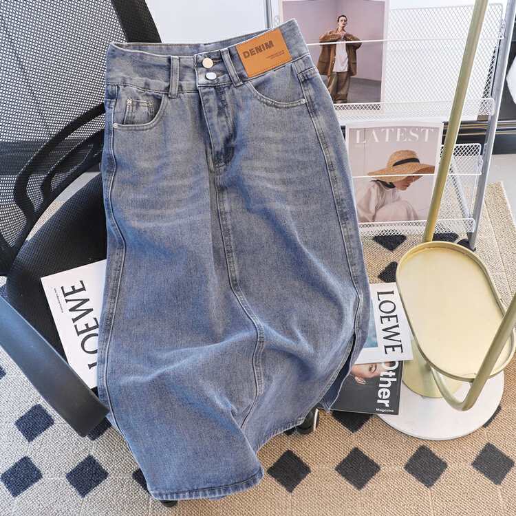 [kakajia] retro and versatile split skirt 9086# ozq