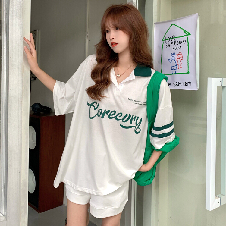 [ycnana] alphabet print trend short sleeve T-shirt 98106# LSW