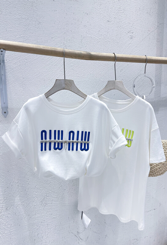New in early summer! [JSM] casual loose letter jacquard short sleeve T-shirt 8847# LSL