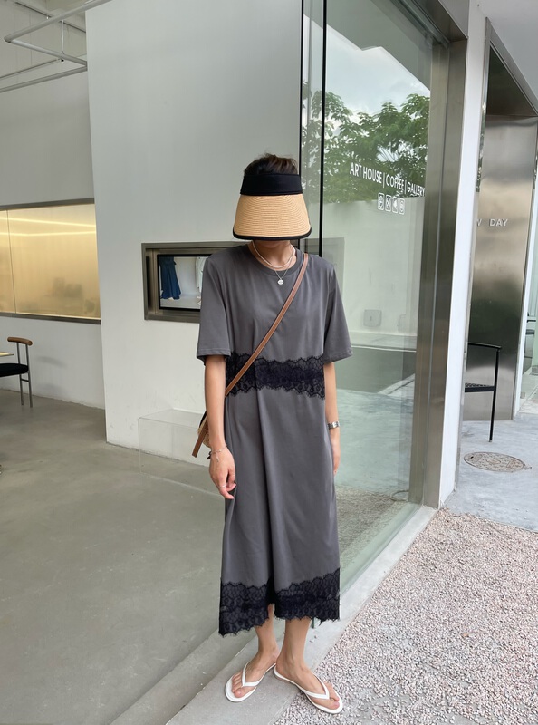 [KH] comfortable stitching minority design dress t830# cqw
