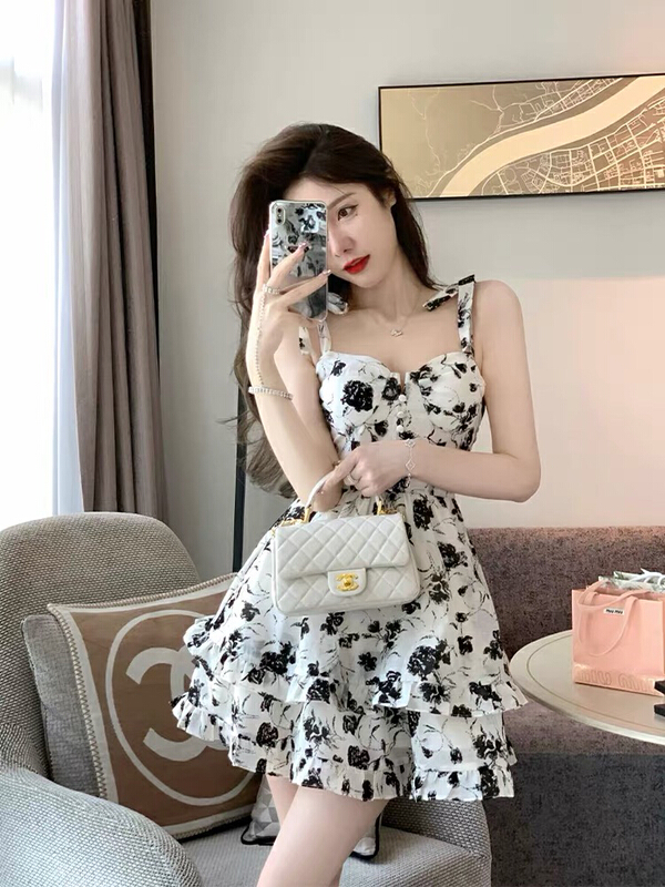 [RM. HH] sweet suspender with waist closed and slim, niche dress ys1-365# ozq