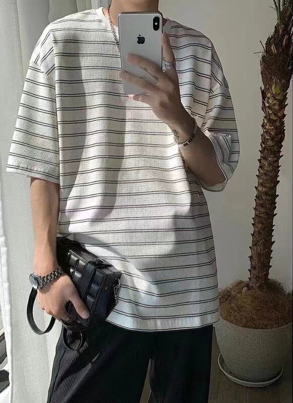 New in early summer! [oct.secisland] Korean ins stripe short sleeve T-shirt t285# PxQ