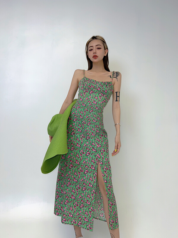 [d.two D2] floral suspender lady dress 2203200# zxl