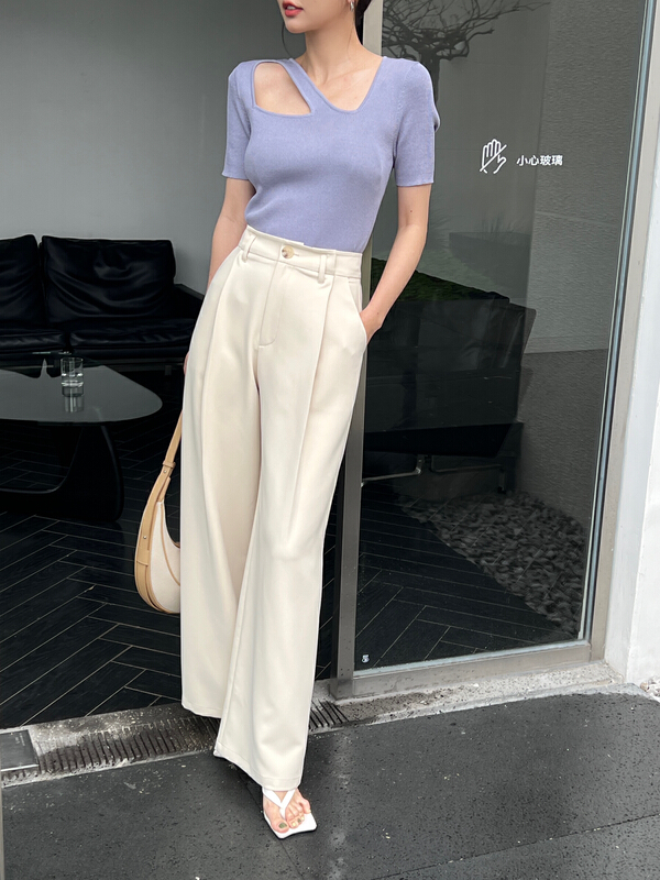 New in early summer! [context sense] versatile slim and wide leg trousers tts1405# CLS