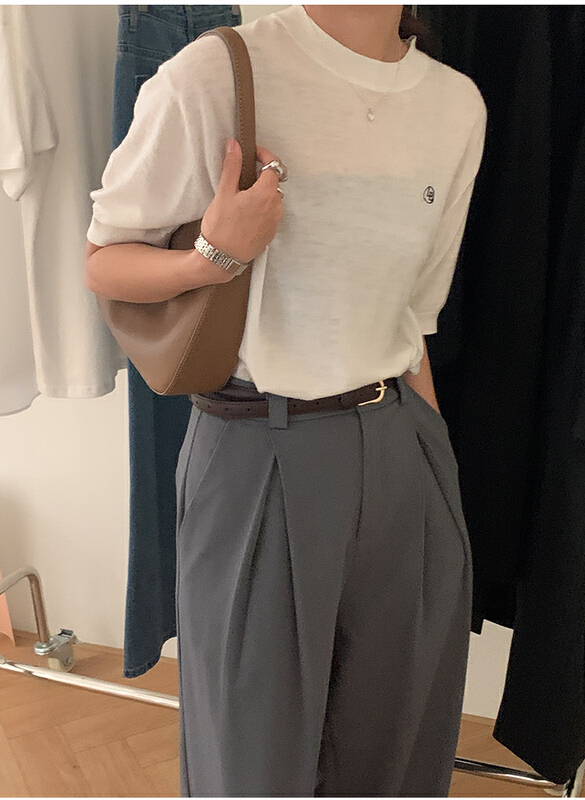 New in early summer! [the mind] simple and versatile T-shirt (including 20% wool) 71027# XYJ