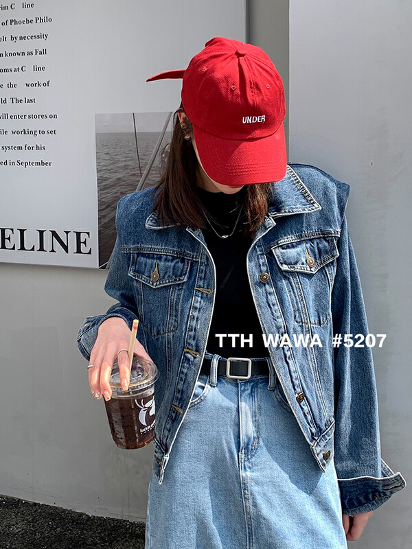 【WAWA】韓版百搭休閒牛仔外套  5207#  OZQ