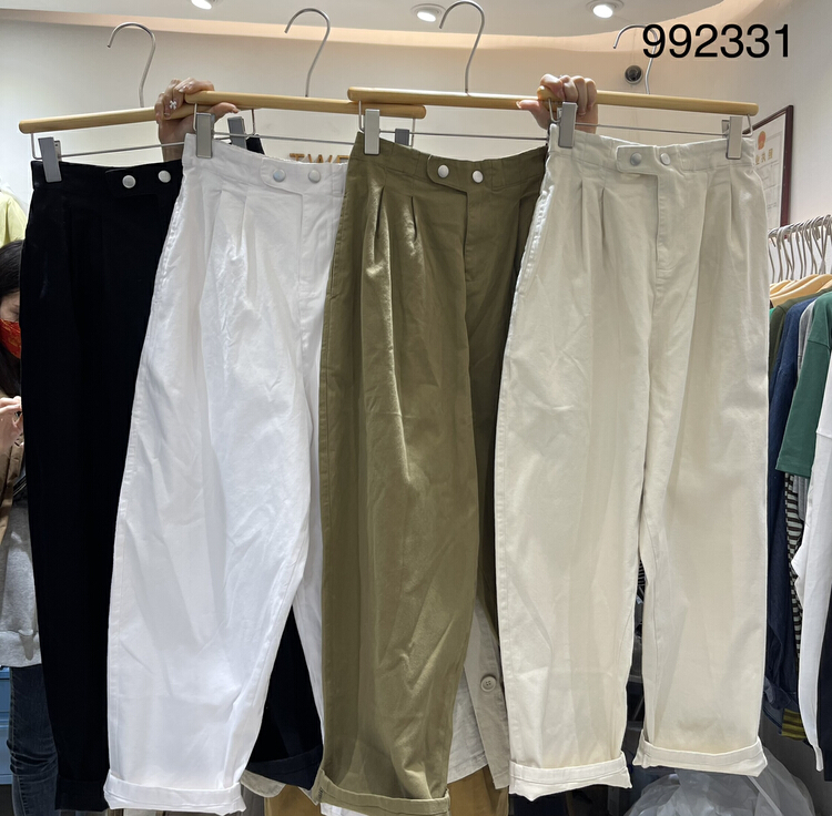New year in early spring! [twenty printed wood] basic versatile fashion loose fitting casual pants 992331\xyy