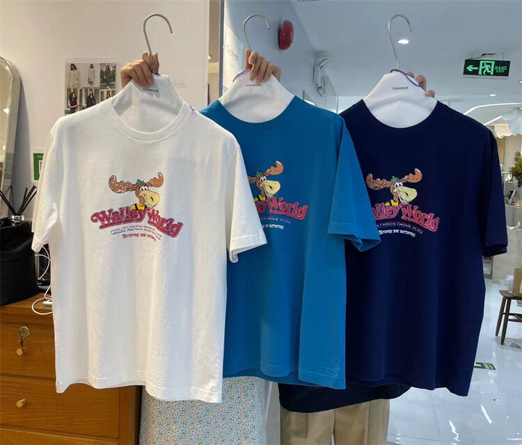 New in early summer! [harmony woman] Korean cartoon printed loose short sleeve T-shirt wt084# CLS