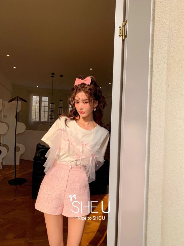 [she u] casual shorts c60043# cqw