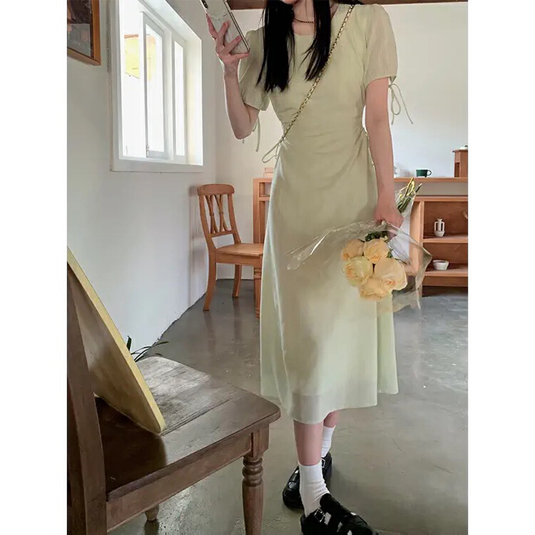 goods in stock! [L.L studio] French design gentle wind bubble sleeve dress 7548# PCZ