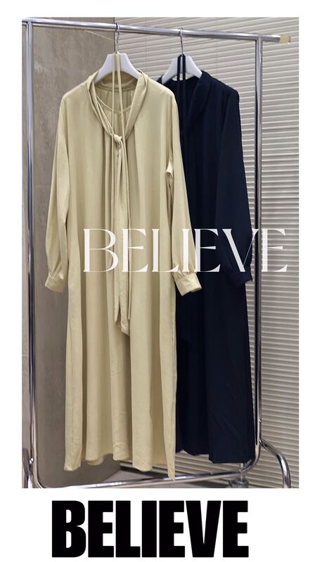goods in stock! New year in early spring! [believe] French romantic elegant dress (with waist rope) w8015# cqw