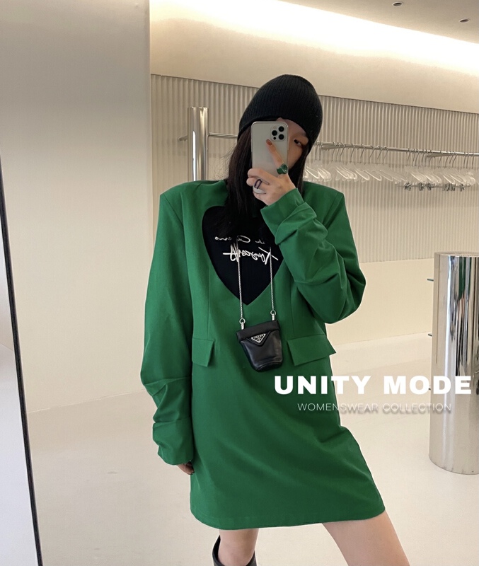 Early spring! [unit] loose and versatile dress 9526-1# cqw