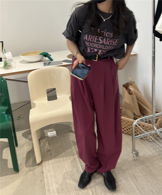 goods in stock! New in early summer! [sanbara] simple broad leg casual pants 9011-1# LSW