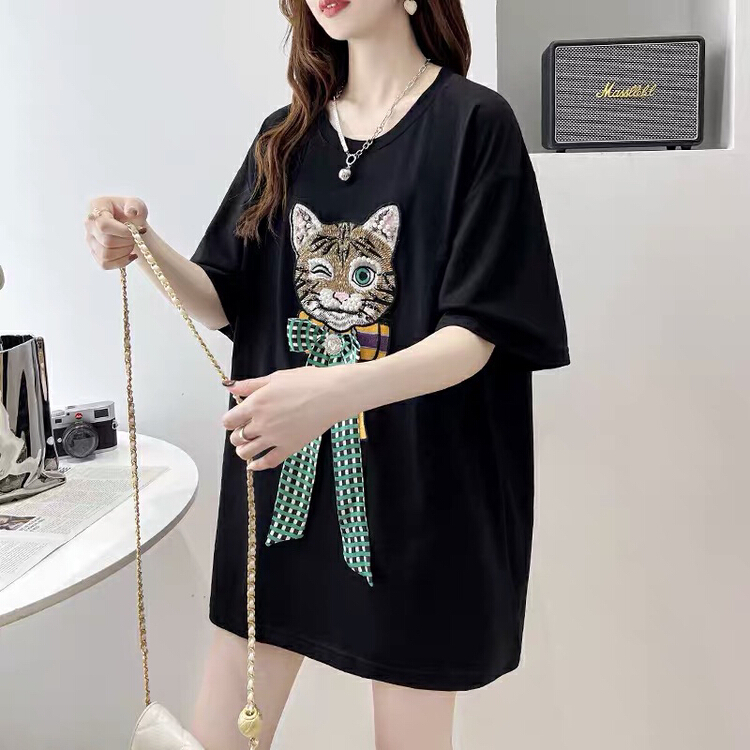 [LML] heavy industry cat loose short sleeve T-shirt 8532# ozq