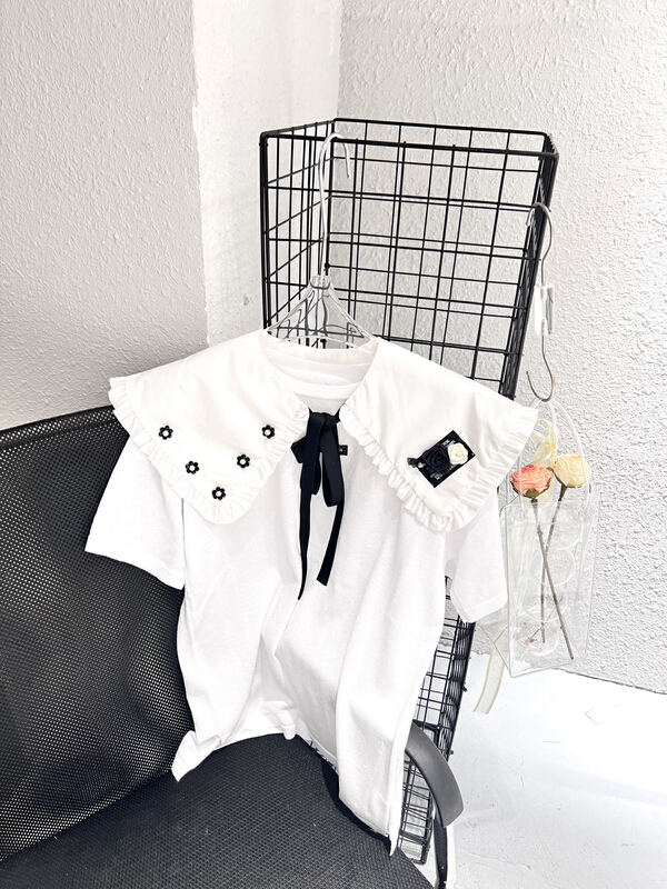 [Feimao (Yimao)] Korean casual and versatile short sleeve T-shirt (with detachable shawl) ym-1015# LSL