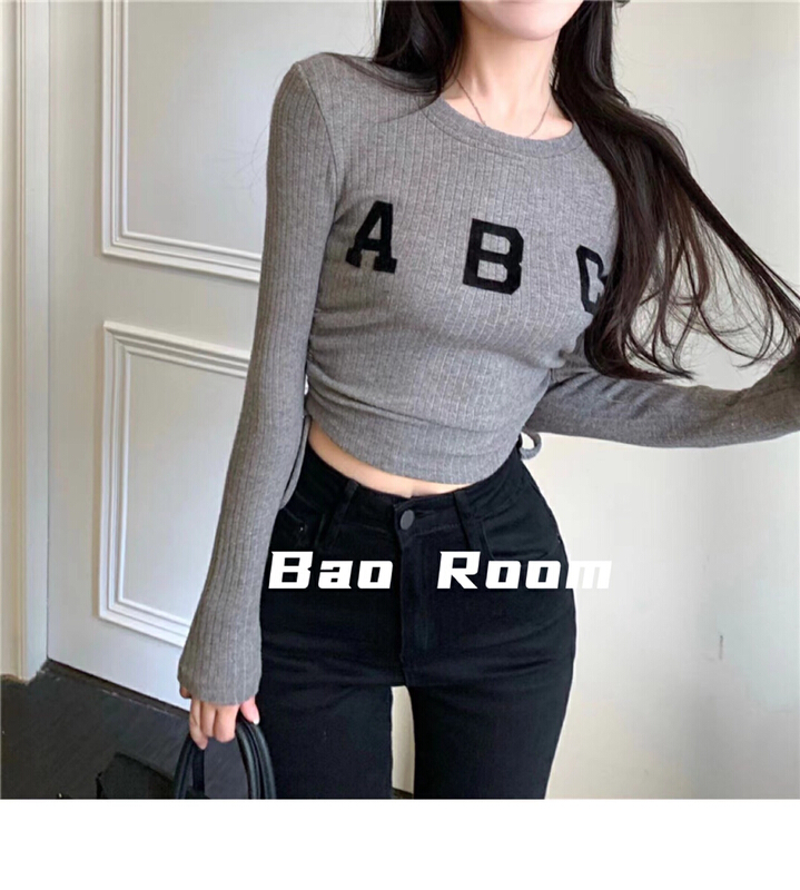 New year in early spring! [fan fan] letter ABC thread shirt 1051# JJ