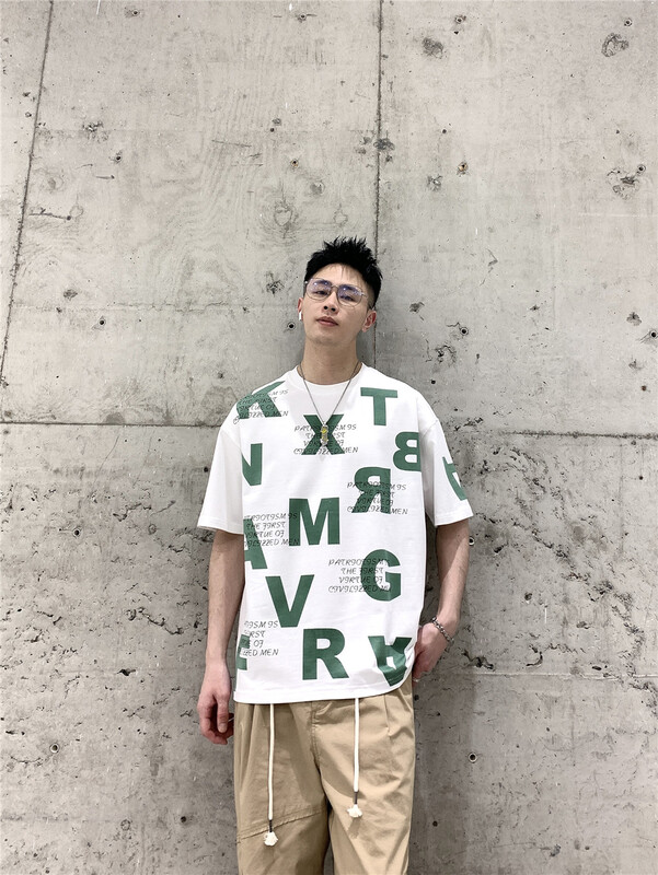 New in early summer! [Binli] round neck letter printed short sleeve T-shirt (excluding necklace) j353# ZZL