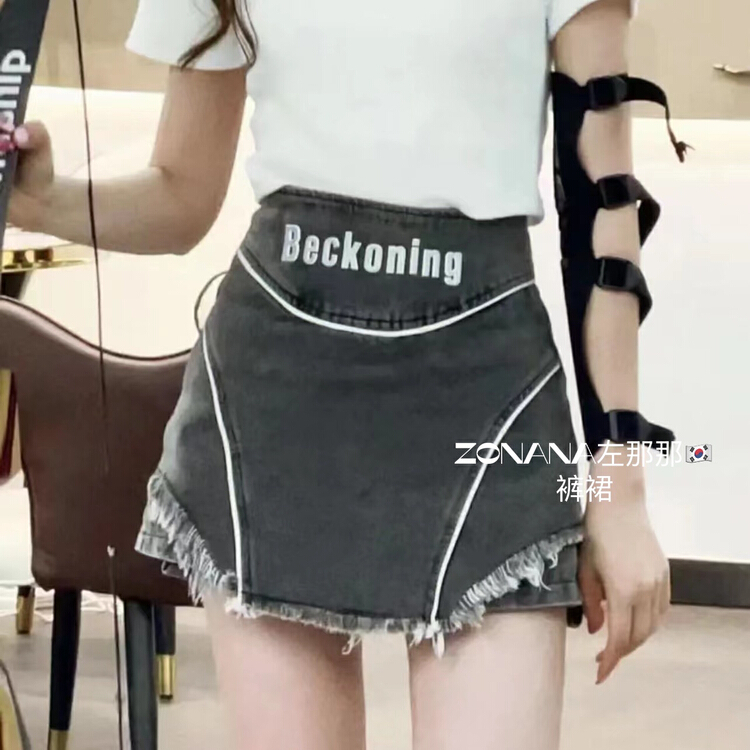 [zonana Zuo na na na] Korean version of versatile lady denim shorts 562# zxx