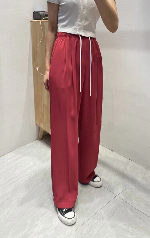 [kakajia] high waist wide leg straight casual pants 8571# ozq