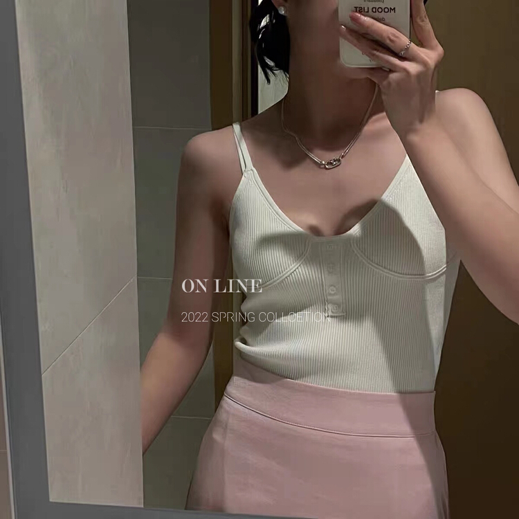New year in early spring! [on line] design, slim and slim, elastic Korean small suspender vest p320# lwy