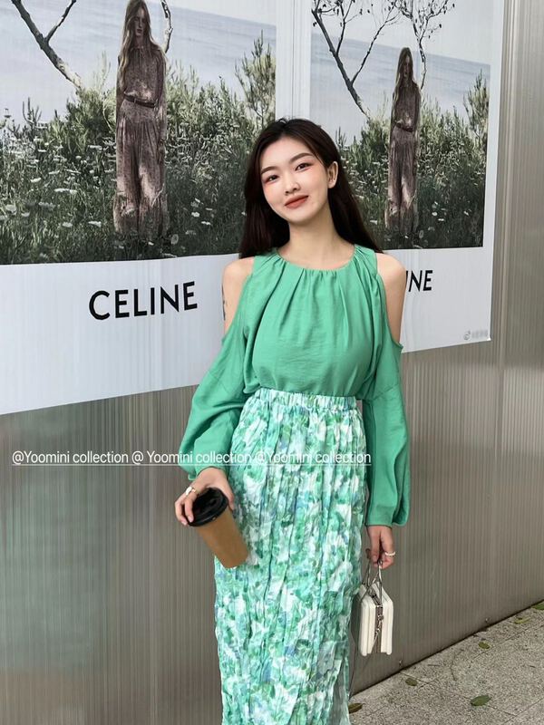 New year in early spring! [yoomini] comfortable off shoulder fashion long sleeve T-shirt c12525# WPL