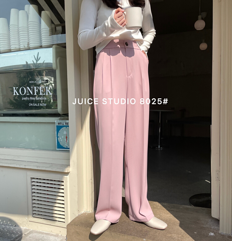 New year in early spring! [juice] elastic solid color versatile casual pants u8025# ll