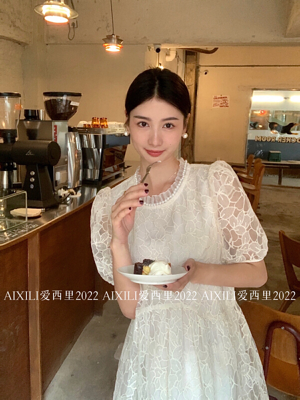 [aixili aisili] Korean Round Neck Lace Dress 6611# WPL
