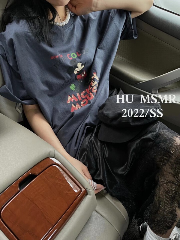 New in early summer! [Hu] cartoon letter printed short sleeve T-shirt 6868# zyh