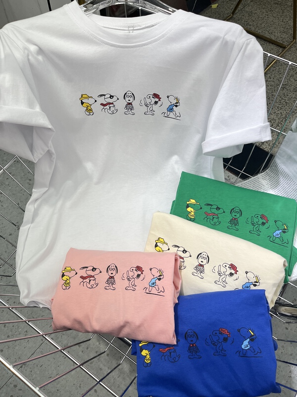 New in early summer! [Irene] versatile cartoon printed Casual Short Sleeve T-shirt 2183# WTT