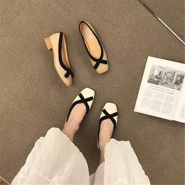 [DS. Gift] French style small fragrance fashion low flat heel shoes 5266# LSL