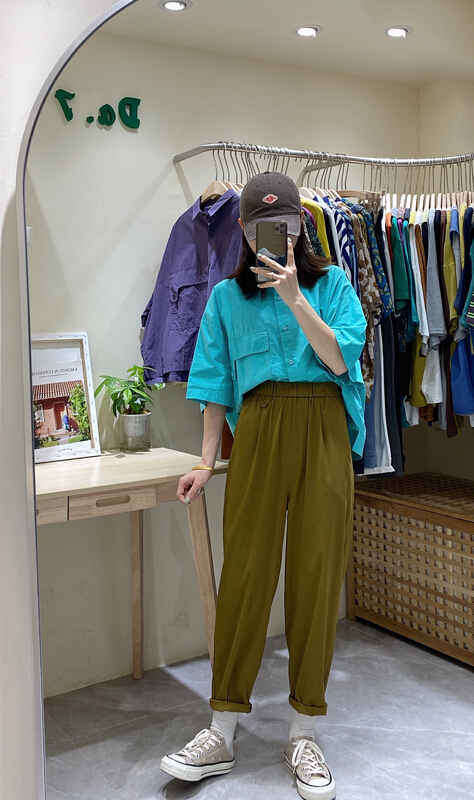 [da. 7] Korean solid color versatile casual pants 8906# LSL