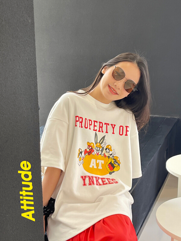 New year in early spring! [attitude] round neck loose retro style cute short sleeve T-shirt aq4147# ozq