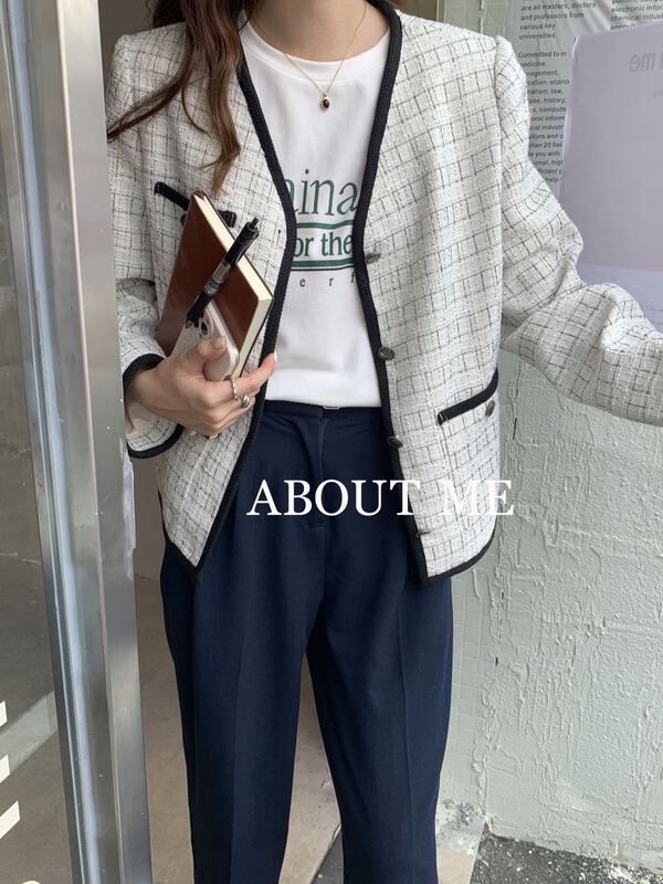 [about me] xiaoxiangfeng V-neck breasted jacket ys1-111037# cqw