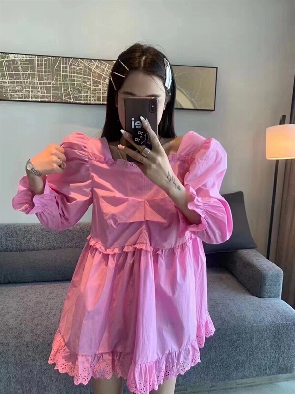 New year in early spring! [LML] Korean style bubble sleeve loose dress 6310# ozq