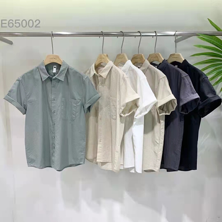 New year in early spring! [wild] simple leisure comfortable breathable short sleeved shirt e65002# ZZL
