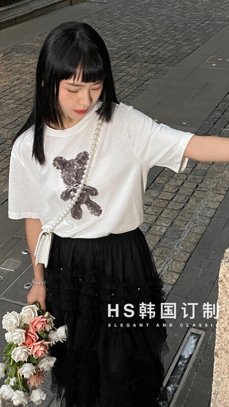 New year in early spring! [HS Korean custom] Korean comfortable and versatile short sleeve T-shirt 65076# hjy