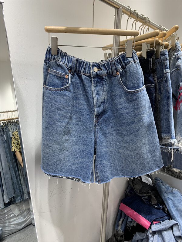 [momai] Korean versatile comfortable denim shorts 75007# ZZL