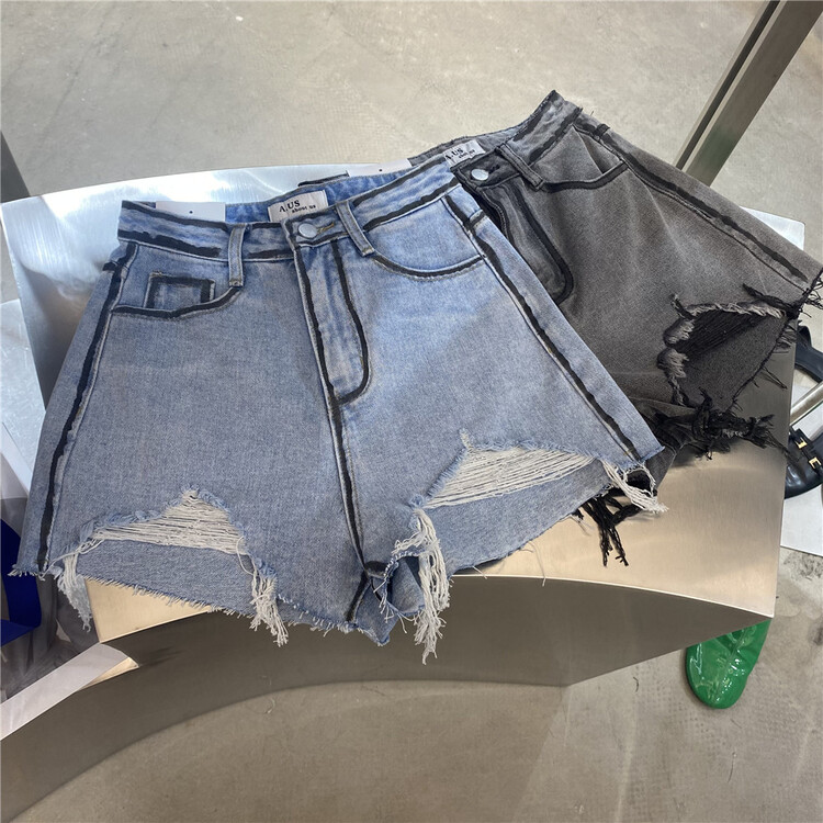 [aus] contrast fashion Vintage denim shorts g565# LSW