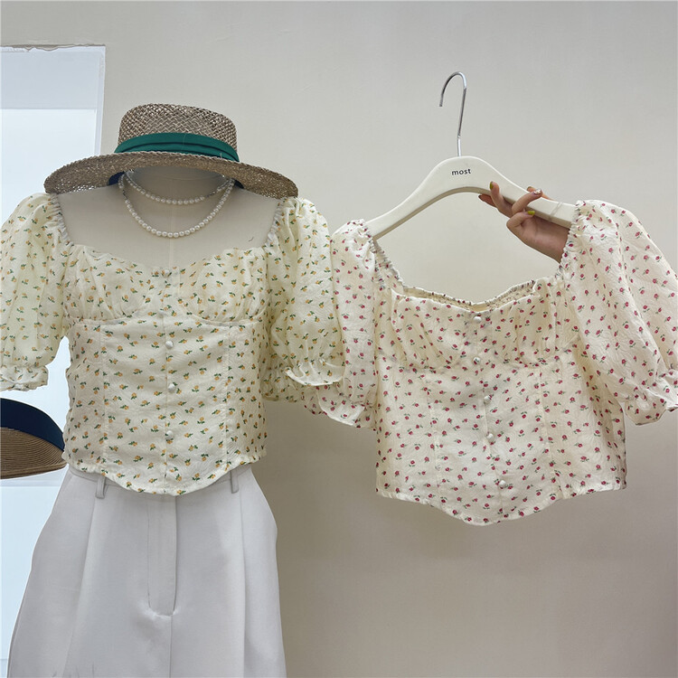 [Mr.Z] Korean fresh broken flower short shirt 97065# zjy