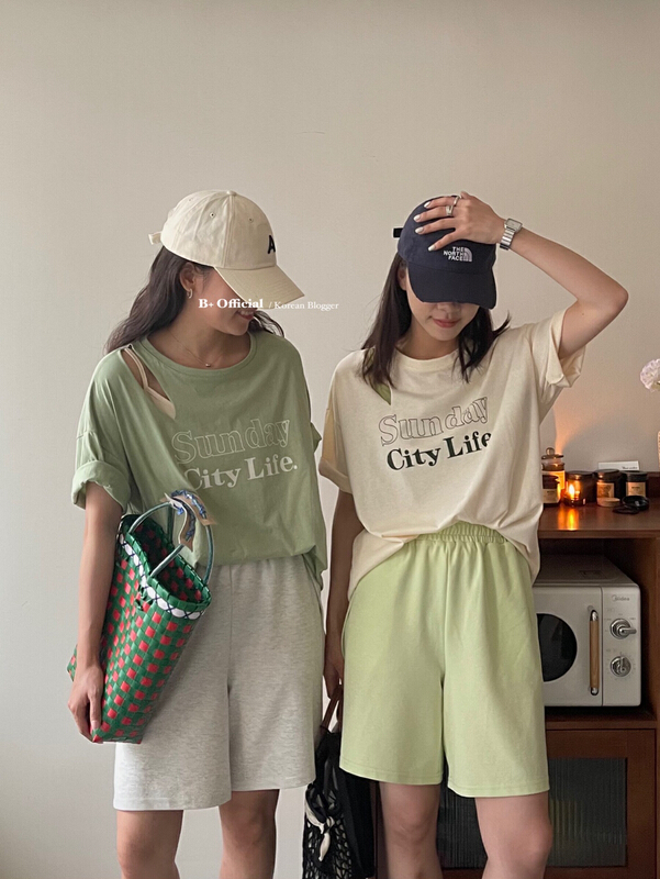 New in early summer! [B plus] daily simple loose casual shorts 22-1321-2# HBx