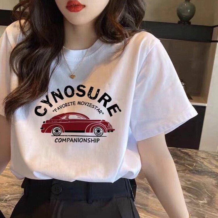 New year in early spring! [ziyijia] round neck loose letter printed short sleeve T-shirt 0028# WTT
