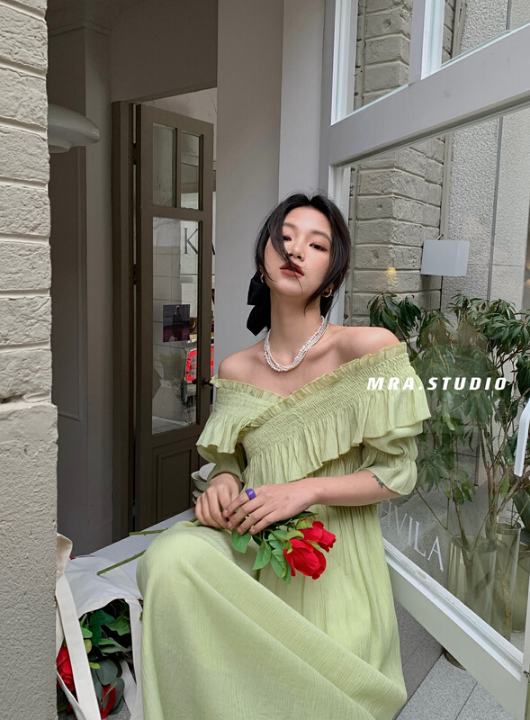 [MRA] French romantic layer yarn light dress c3012# zxl