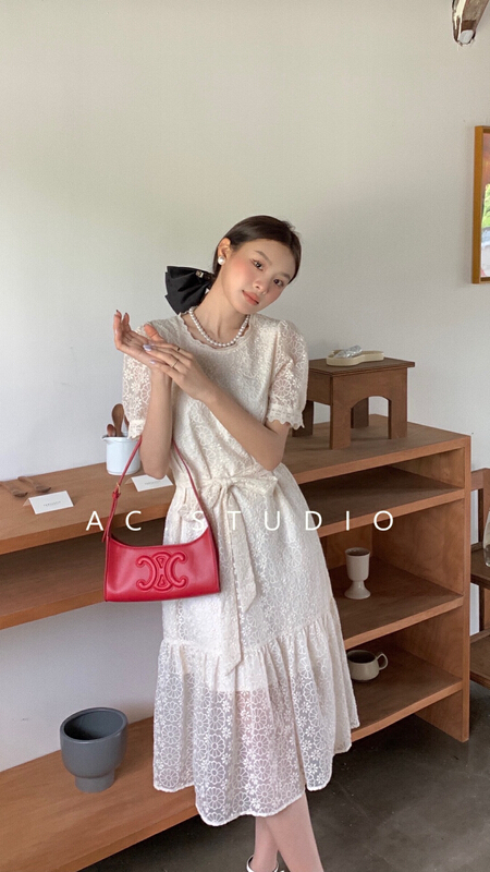 [A.C] Korean style fishtail embroidery dress (dress only) 11676# LSL