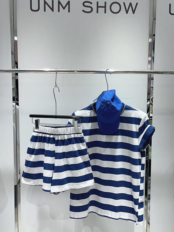 [unm-show] simple, loose and versatile striped casual shorts (shorts only) 1270# WTT